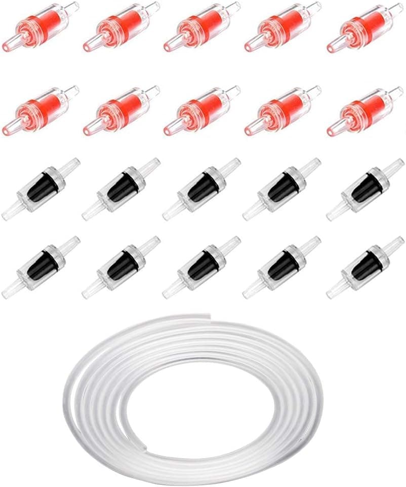 Enkarl Airline Check Valves (20pc) + 25ft Airline Tubing