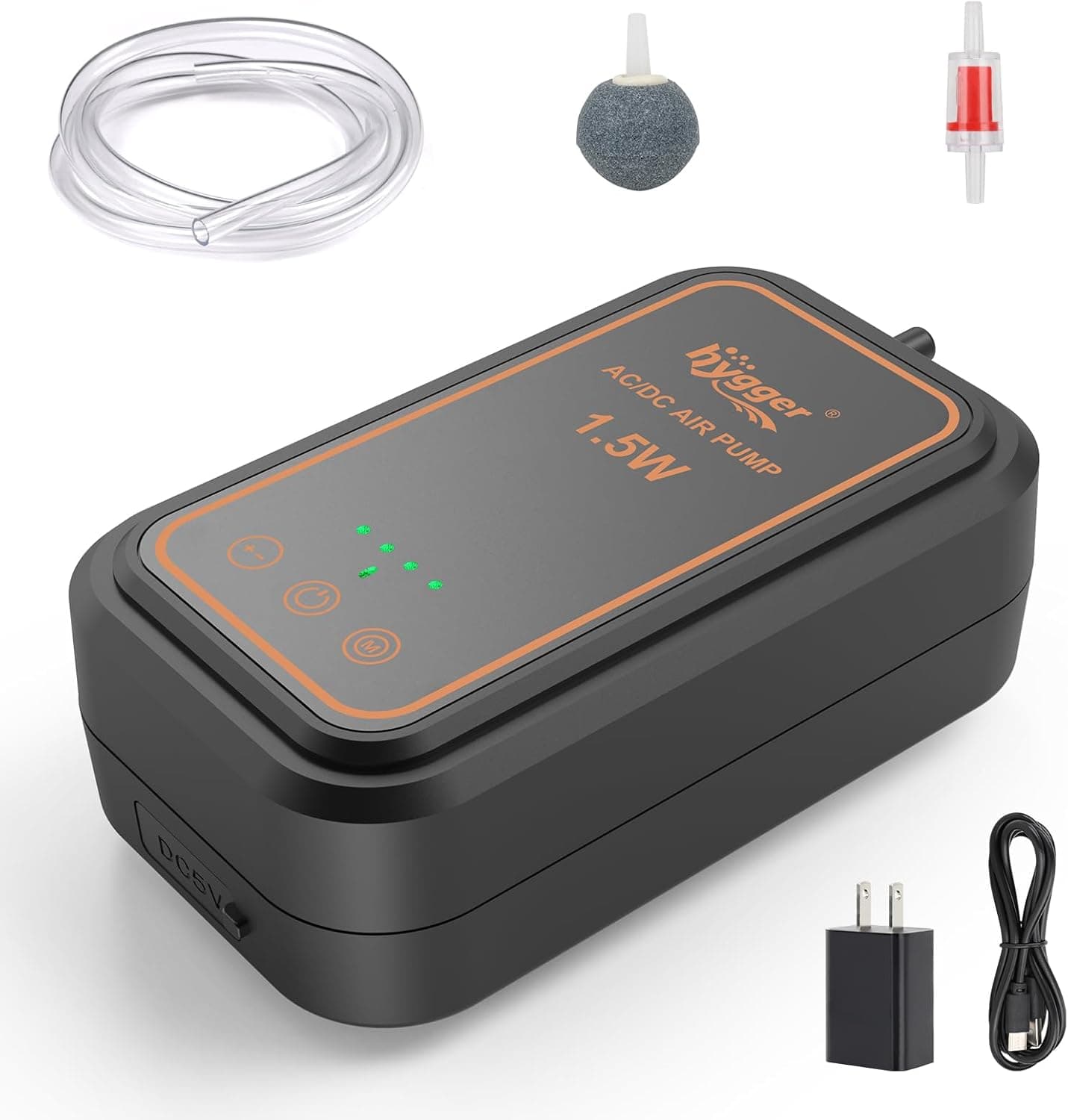 Hygger Rechargeable USB Portable Air Pump — Battery Backup