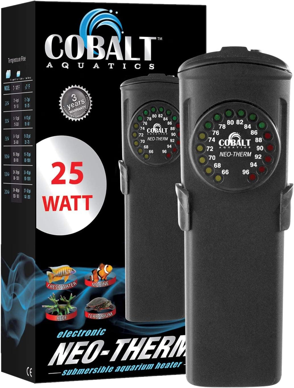 Cobalt Aquatics Neo-Therm 25W — Up to 6 Gallon