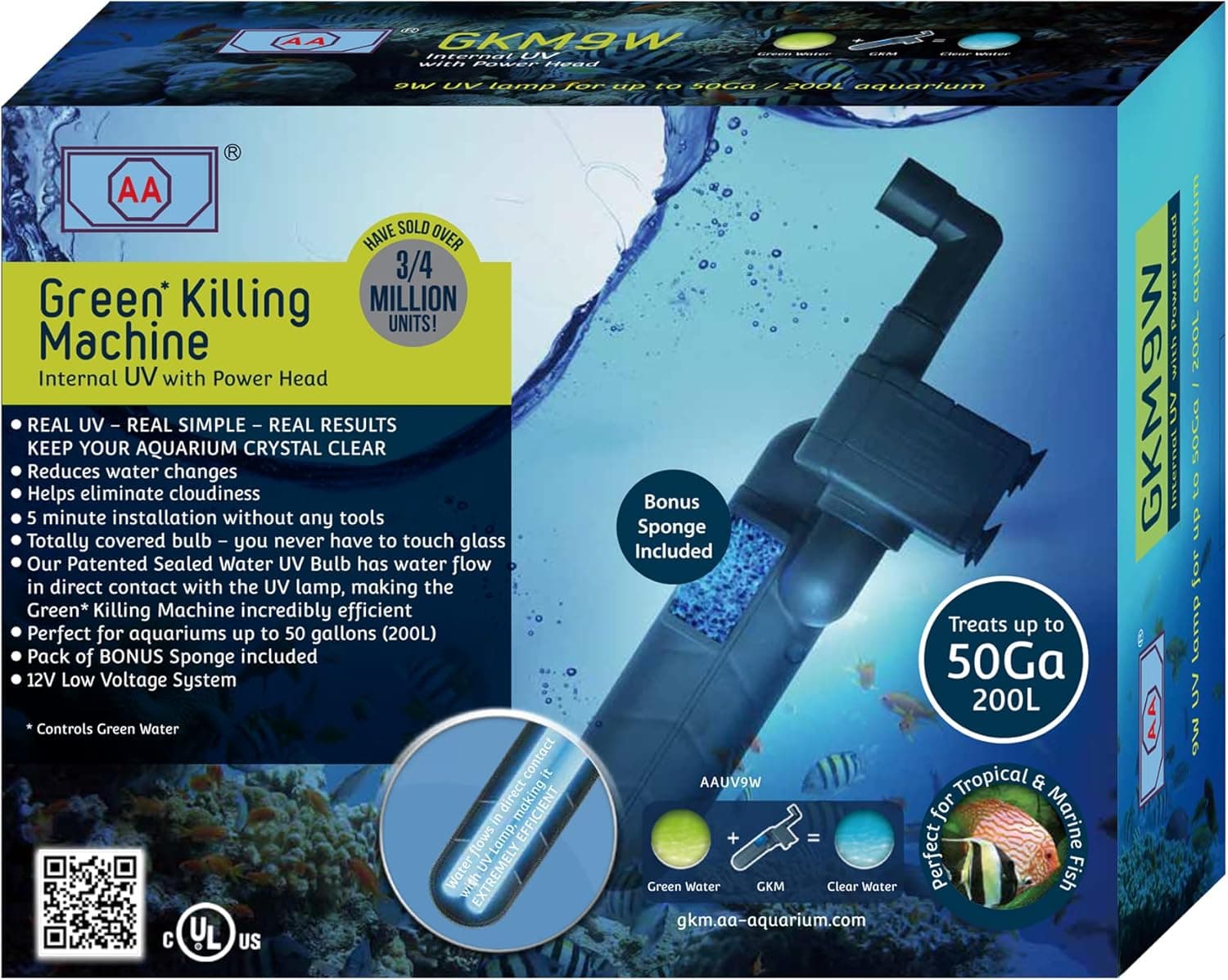 AA Green Killing Machine Internal UV Sterilizer — 9W